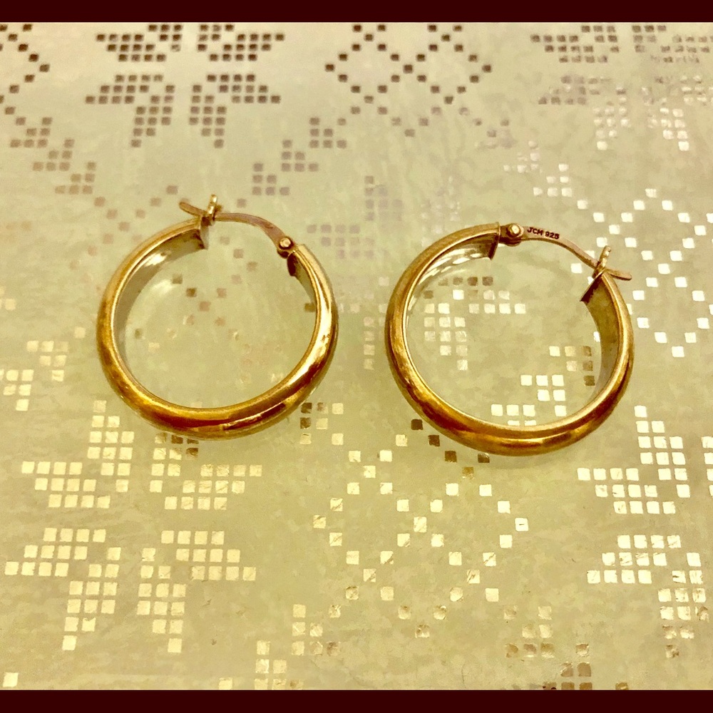 💖Pretty Vintage Sterling Silver Hoops💘